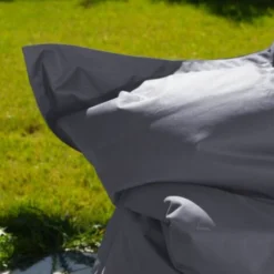 Pouf Géant XXL Intérieur Et Extérieur, Déhoussable, Salon, Jardin, Deco Arts Gris Carbone -Promos Jardin Lumi Magasin 83724044 4