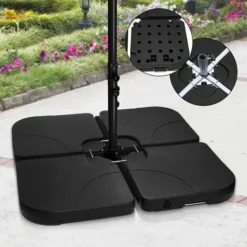 SWANEW Support De Parasol Support Carré Support De Sable Support De Parasol Remplissable Jusqu'à 80 Kg