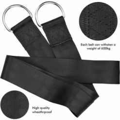 Fixation Pour Balançoire, Sangle Balancoire Suspendu Ultra Résistant Avec D-Ring Charge Maximale 500kg Pour Camping, Hamac Et Balancoire De Jardin, -Promos Jardin Lumi Magasin 85352090 3