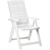Fauteuil Pliant. Couleur: Blanc 60x61x109cm Modèle Multipositions - Progarden