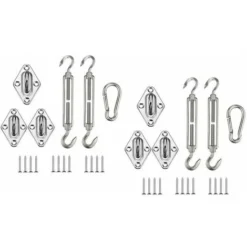 Kit De Fixation De Voile D'ombrage, Kit De Fixation De Voile D'ombrage En Acier Inoxydable Pour Accessoires De Fixation De Voile D'ombrage Triangle Et Rectangle Carré -Promos Jardin Lumi Magasin 86218367 3