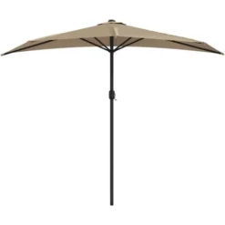 Haute Qualité -Parasol De Balcon Avec Mât En Aluminium Taupe 270x135 Cm Demi - Résistant Aux UV23449 -Promos Jardin Lumi Magasin 86447958 3