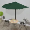 Haute Qualité -Parasol De Balcon Avec Mât En Aluminium Vert 300x150 Cm Demi - Résistant Aux UV23254
