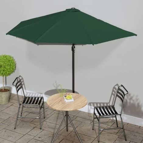 Haute Qualité -Parasol De Balcon Avec Mât En Aluminium Vert 300x150 Cm Demi - Résistant Aux UV23254 1 Haute Qualité -Parasol De Balcon Avec Mât En Aluminium Vert 300x150 Cm Demi - Résistant Aux UV23254