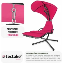 Transat Suspendu Maja - Bain De Soleil, Lit Suspendu, Balancelle De Jardin -Promos Jardin Lumi Magasin 87512019 3