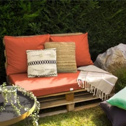 Kit De Coussins Et Assise Déhoussables Pour Palette - Terracotta - Linxor -Promos Jardin Lumi Magasin 87905527 4