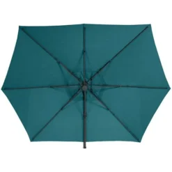 Parasol Élea 3 X 4 -2 Hexagonal Inclinable Bleu-Canard - Hespéride -Promos Jardin Lumi Magasin 87948313 5
