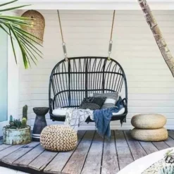 Crochet à Ressort Pour Hamac, Support De Chaise Suspendue Rotatif 360 ° Avec 2 Mousquetons, Fixation Inox Pour Hamac Utilisable Pour Hamac, Balançoire, Sac De Sable -Promos Jardin Lumi Magasin 87952127 5