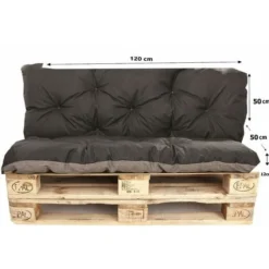 Set Coussins Pour Palettes, Assise 120 X 50 Et Dossier 120 X 50cm, Coussins Canapé / Coussin Palette In-extérieur Noir, SETGARDEN 7 Set Coussins Pour Palettes, Assise 120 X 50 Et Dossier 120 X 50cm, Coussins Canapé / Coussin Palette In-extérieur Noir, SETGARDEN -Promos Jardin Lumi Magasin 88494792 4