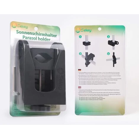 Sekey Support De Parasol Balcon Pour Balustrade, Pied De Parasol, Pour Des Parasol Jusqu'à Ø 40mm, Balustrade De Balcon Rond/Carré 20mm-45mm 5 Sekey Support De Parasol Balcon Pour Balustrade, Pied De Parasol, Pour Des Parasol Jusqu'à Ø 40mm, Balustrade De Balcon Rond/Carré 20mm-45mm – Image 5