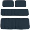OUTSUNNY Lot De 14 Housses De Rechange Coussins Salon De Jardin - 6 Housses Coussin D'assise, 8 Housses Coussin Dossier - Housses Zippées Polyester Déperlant Bleu