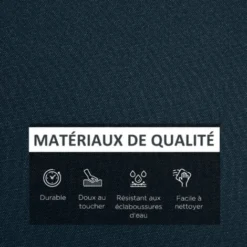 OUTSUNNY Lot De 14 Housses De Rechange Coussins Salon De Jardin - 6 Housses Coussin D'assise, 8 Housses Coussin Dossier - Housses Zippées Polyester Déperlant Bleu -Promos Jardin Lumi Magasin 89200055 4