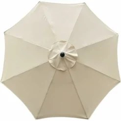 Housse De Rechange Pour Parasol, 8 Baleines, 3 M, Imperméable, Anti-UV, Tissu De Rechange, Beige