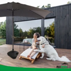 Pied De Parasol - Plastique - Remplissable Jusqu'à 20 Kg - Noir - MaxxGarden -Promos Jardin Lumi Magasin 90281977 5