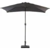 Parasol Rectangulaire - Inclinable - 2.5 X 1.5m - Imperméable - Avec Système D'Inclinaison - Résistantes à Intempéries - Noir - MaxxGarden