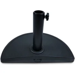 Pied Du Parasol Demi-cercle - Avec Béton - Support De Tube Réglable - 12 Kg - Noir - MaxxGarden
