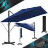 KESSER® Parasol Parasol Suspendu SUN XL 300 X 300 Cm, Avec Housse Et Barre De Renfort Au Vent, Pivotant, Inclinable, Basculant Grand Parasol Avec Une Rotation à 360° Parasol De Jardin Avec Manivelle