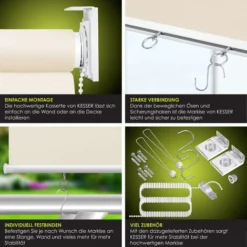 KESSER® Store Vertical Store Vertical Marquise De Balcon Protection Visuelle Protection Solaire Store Latéral Ombrage, Store De Balcon Stable Et Résistant Aux Intempéries, Pour Balcon, Terrasse, Jardi -Promos Jardin Lumi Magasin 91625825 3