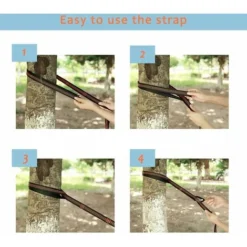 RHAFAYRE Sangles De Hamac Pour Arbre Avec 2 Cordes Hamac De 280cm2,5cm And 2 Mousquetons De Fer Kit De Fixation Hamac Pour Balançoire Camping Avec Capacité De Charge De 200 Kg Respectueux Des Arbres ( -Promos Jardin Lumi Magasin 92680704 4
