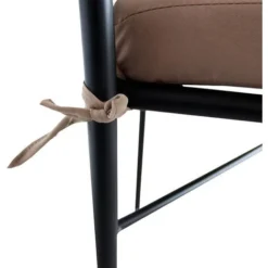 Ensemble De 4 Chaises De Jardin Avec Coussin Chillvert Tivoli 40,5x50,5x89 Cm Fabriquées En Acier Et Polyester Noir Et Beige -Promos Jardin Lumi Magasin 92748299 5