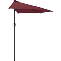 Parasol De Balcon - Parasol De Jardin Parasol Droit Mât En Aluminium Bordeaux 300x150x253 Cm Demi BV243387 - BonneVie -Promos Jardin Lumi Magasin 93350216 3