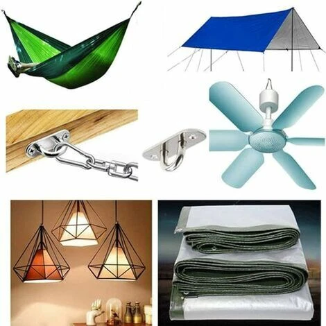 N&P Acier Inoxydable Lourds Crochet De Plafond, Crochets De Suspension,Convient Pour Le Yoga, Hamac, Chaise Suspendue A 5 N&P Acier Inoxydable Lourds Crochet De Plafond, Crochets De Suspension,Convient Pour Le Yoga, Hamac, Chaise Suspendue A – Image 5