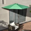 Nova Parapluie De La Mezzaluna Ø300 Cm Avec Manivelle Extérieure Extérieure Résistante Taille : Vert