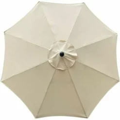Housse De Rechange Pour Parasol, 8 Baleines, 3 M, Imperméable, Anti-UV, Tissu De Rechange, Beige