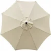 Housse De Rechange Pour Parasol, 8 Baleines, 3 M, Imperméable, Anti-UV, Tissu De Rechange - Beige