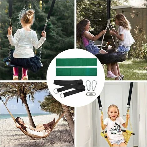 Hamac Ultra Résistant Aux Sangles Lourde Suspension 150CM Avec D-Ring - Deux Crochets Mousquetons - Charge Max 500KG, Cordes D'Attache Pour Balancoire De 5 Hamac Ultra Résistant Aux Sangles Lourde Suspension 150CM Avec D-Ring - Deux Crochets Mousquetons - Charge Max 500KG, Cordes D'Attache Pour Balancoire De – Image 5