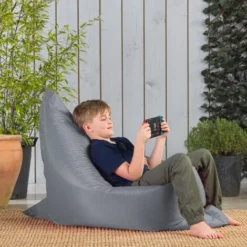 Veeva Pouf Géant Pour Enfants, Coussin De Sol XXL, Poufs D’intérieur Et D’extérieur, Gris -Promos Jardin Lumi Magasin 95821344 3