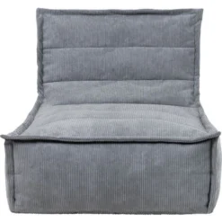 Icon Pouf Chaise Longue En Velours Côtelé Otto, Pouf Fauteuil De Salon XXL, Gris -Promos Jardin Lumi Magasin 95900304 4