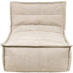 Icon Pouf Chaise Longue En Velours Côtelé Otto, Pouf Fauteuil De Salon XXL, Beige -Promos Jardin Lumi Magasin 95900413 4