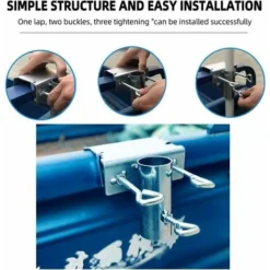 Support De Parasol Pour Balustrade De Balcon,Clip De Fixation Pour Parasol De Jardin Support De Parasol De Balcon Peu Encombrant Upport De Parasol Pour Balcon, Clip De Fixation Pour Parapluies 7 Support De Parasol Pour Balustrade De Balcon,Clip De Fixation Pour Parasol De Jardin Support De Parasol De Balcon Peu Encombrant Upport De Parasol Pour Balcon, Clip De Fixation Pour Parapluies -Promos Jardin Lumi Magasin 96045105 3