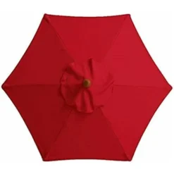 ZOLGINAH Parasol De Jardin Avec 6 Baleines Robustes, Parasol De Plage, Abri De Jardin, Pour Balcon, Terrasse, Terrasse, Piscine (diamètre 3 M) - Rouge
