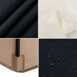 ZOLGINAH Parasol De Jardin Avec 6 Baleines Robustes, Parasol De Plage, Abri De Jardin, Pour Balcon, Terrasse, Terrasse, Piscine (diamètre 3 M) - Rouge -Promos Jardin Lumi Magasin 96234680 3