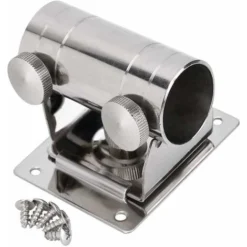 Réglable Support De Parasol En Acier Inoxydable Porte Parapluie Parasol De Pêche Porte-parapluie Réglable Avec Plaque De Montage Et Vis Pour Chaise De Pêche Pour Parasol Balcon, Parasol Balcon Pêche