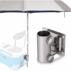 Réglable Support De Parasol En Acier Inoxydable Porte Parapluie Parasol De Pêche Porte-parapluie Réglable Avec Plaque De Montage Et Vis Pour Chaise De Pêche Pour Parasol Balcon, Parasol Balcon Pêche -Promos Jardin Lumi Magasin 96358322 5