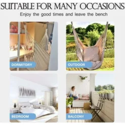 Hamac Chaise Suspendue Corde Balançoire Avec Poche Chaise Suspendue 7 Hamac Chaise Suspendue Corde Balançoire Avec Poche Chaise Suspendue -Promos Jardin Lumi Magasin 96365229 4