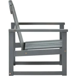 Nova Ensemble De 2 Chaises De Patio élégantes En Bois Massif Robuste Différentes Couleurs Couleur : Gris -Promos Jardin Lumi Magasin 96782515 4
