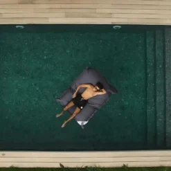 Pouf Géant XXL Déhoussable, Flottant Pour Piscine, Deco Arts Gris Carbone -Promos Jardin Lumi Magasin 96962385 4