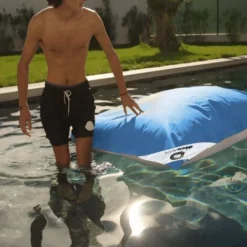 Pouf Géant XXL Déhoussable, Flottant Pour Piscine, Deco Arts Bleu Pétrole -Promos Jardin Lumi Magasin 96962387 5