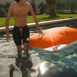 Pouf Géant XXL Déhoussable, Flottant Pour Piscine, Deco Arts Orange -Promos Jardin Lumi Magasin 96962388 4