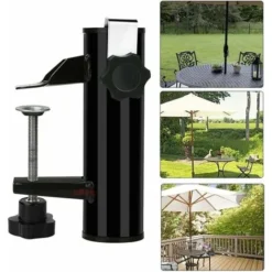 Clip De Fixation En Métal Pour Garde-Corps Rectangulaire, Balcon, Table De Jardin, Porte-Parapluie -Promos Jardin Lumi Magasin 97451452 3
