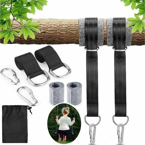 Hamac Sangles,Fixation Hamac Avec Balançoire D'arbre Sangle Balancoire Suspendu Ultra Résistant Avec D-Ring Et Balançoire Sangles De Hamac Max 550KG Pour Camping,Hamac Et Balancoire De Jardin(2x1.5m) 1 Hamac Sangles,Fixation Hamac Avec Balançoire D'arbre Sangle Balancoire Suspendu Ultra Résistant Avec D-Ring Et Balançoire Sangles De Hamac Max 550KG Pour Camping,Hamac Et Balancoire De Jardin(2x1.5m)