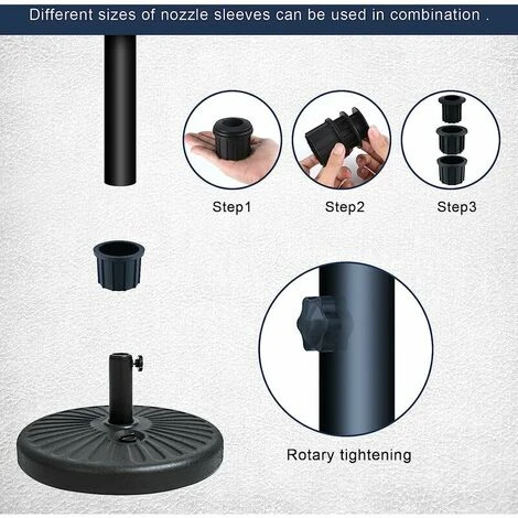 Rechange Pour Porte-Parapluie, Bouchon Cache Trou Avec Bouton Étoile INOX M8 Accessoires Parasol Accessoires Pied Parasol Pour Table De Terrasse Balcon Arrière-Cour (Noir 12pcs) 3 Rechange Pour Porte-Parapluie, Bouchon Cache Trou Avec Bouton Étoile INOX M8 Accessoires Parasol Accessoires Pied Parasol Pour Table De Terrasse Balcon Arrière-Cour (Noir 12pcs) – Image 3