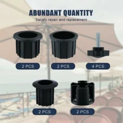 Rechange Pour Porte-Parapluie, Bouchon Cache Trou Avec Bouton Étoile INOX M8 Accessoires Parasol Accessoires Pied Parasol Pour Table De Terrasse Balcon Arrière-Cour (Noir 12pcs) 8 Rechange Pour Porte-Parapluie, Bouchon Cache Trou Avec Bouton Étoile INOX M8 Accessoires Parasol Accessoires Pied Parasol Pour Table De Terrasse Balcon Arrière-Cour (Noir 12pcs) -Promos Jardin Lumi Magasin 98864752 4