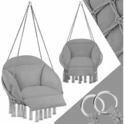 Fauteuil Suspendu Samira - Fauteuil Suspendu, Siège Suspendu Pour L’intérieur Et L’extérieur, Fauteuil Balançoire