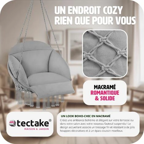 Fauteuil Suspendu Samira - Fauteuil Suspendu, Siège Suspendu Pour L’intérieur Et L’extérieur, Fauteuil Balançoire 4 Fauteuil Suspendu Samira - Fauteuil Suspendu, Siège Suspendu Pour L’intérieur Et L’extérieur, Fauteuil Balançoire – Image 4