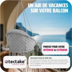 Fauteuil Suspendu Samira - Fauteuil Suspendu, Siège Suspendu Pour L’intérieur Et L’extérieur, Fauteuil Balançoire 9 Fauteuil Suspendu Samira - Fauteuil Suspendu, Siège Suspendu Pour L’intérieur Et L’extérieur, Fauteuil Balançoire -Promos Jardin Lumi Magasin 98872758 5